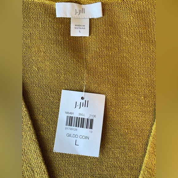J. Jill Mustard Open Front Cardigan - Picture 10 of 14